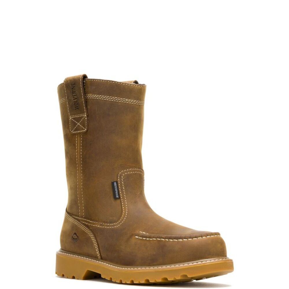 Wolverine Mens Floorhand Moc Waterproof Brown Boots (NWT)